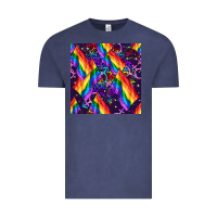 Vintage Denim lgbt flag seamless pattern Vintage Tee - FaDigitalArtStudio