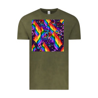 Vintage Olive lgbt flag seamless pattern Vintage Tee - FaDigitalArtStudio