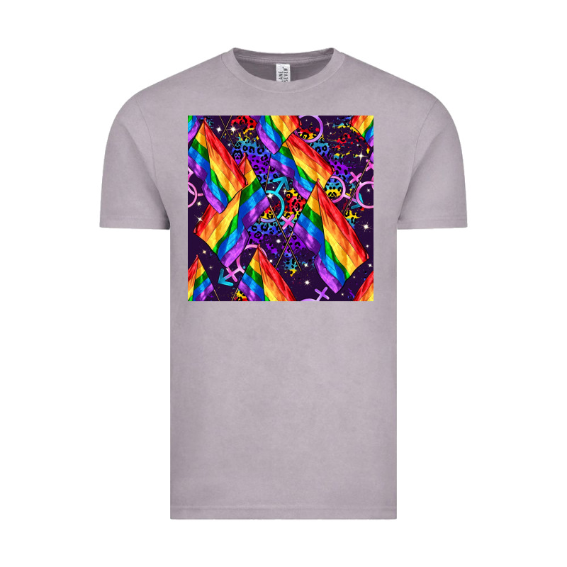 Lgbt Flag Seamless Pattern Vintage Tee by FaDigitalArtStudio | Teevron