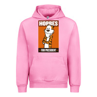 Fuchsia Pink hobbes for president Urban Hoodie - linhVisuals