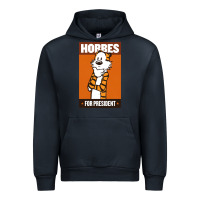 Navy hobbes for president Urban Hoodie - linhVisuals