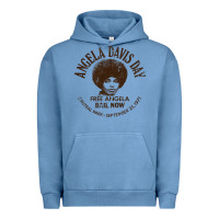 Pigment Pebble Blue angela davis day 70s black rights Urban Hoodie - linhVisuals