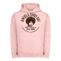 Pigment Salmon angela davis day 70s black rights Urban Hoodie - linhVisuals
