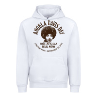 White angela davis day 70s black rights Urban Hoodie - linhVisuals