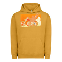 Pigment Peanut Butter bigfoot t  shirt bigfoot riding motorcycle for biker sasquatch chick t Urban Hoodie - linhVisuals