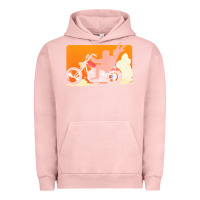 Pigment Salmon bigfoot t  shirt bigfoot riding motorcycle for biker sasquatch chick t Urban Hoodie - linhVisuals