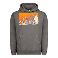 Pigment Tornado bigfoot t  shirt bigfoot riding motorcycle for biker sasquatch chick t Urban Hoodie - linhVisuals