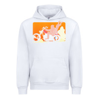 White bigfoot t  shirt bigfoot riding motorcycle for biker sasquatch chick t Urban Hoodie - linhVisuals