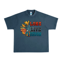 Midnight Navy Long live freedom Urban Heavy Tee - FaDigitalArtStudio