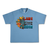 Pebble Blue Long live freedom Urban Heavy Tee - FaDigitalArtStudio