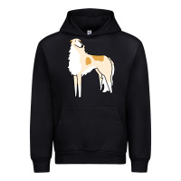 Black borzoi Urban Hoodie - linhVisuals
