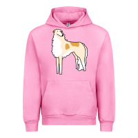 Fuchsia Pink borzoi Urban Hoodie - linhVisuals