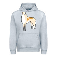 Heather Grey borzoi Urban Hoodie - linhVisuals