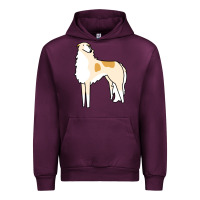 Mauve Wine borzoi Urban Hoodie - linhVisuals