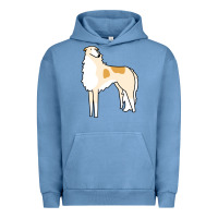 Pigment Pebble Blue borzoi Urban Hoodie - linhVisuals