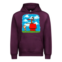 Mauve Wine Calvin Hobbes Urban Hoodie - linhVisuals