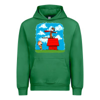 Emerald Calvin Hobbes Urban Hoodie - linhVisuals