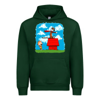 Forest Green Calvin Hobbes Urban Hoodie - linhVisuals