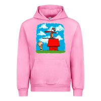 Fuchsia Pink Calvin Hobbes Urban Hoodie - linhVisuals