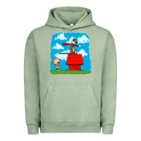 Pigment Oil Green Calvin Hobbes Urban Hoodie - linhVisuals