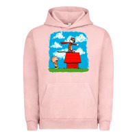 Pigment Salmon Calvin Hobbes Urban Hoodie - linhVisuals