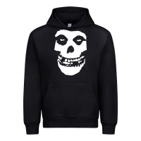 Black mens skull Urban Hoodie - linhVisuals