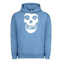 Pigment Pebble Blue mens skull Urban Hoodie - linhVisuals
