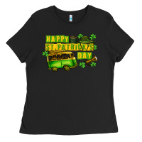 Black Camper Happy St. Patrick's Day Ladies Tee - CowGirlArtShop