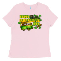 Bubblegum Pink Camper Happy St. Patrick's Day Ladies Tee - CowGirlArtShop