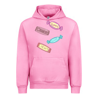 Fuchsia Pink candy pieces Urban Hoodie - linhVisuals