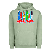 Pigment Oil Green otter pops anime character Urban Hoodie - linhVisuals