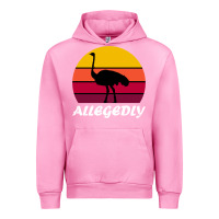 Fuchsia Pink retro vintage allegedly ostrich Urban Hoodie - linhVisuals