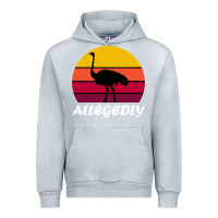 Heather Grey retro vintage allegedly ostrich Urban Hoodie - linhVisuals