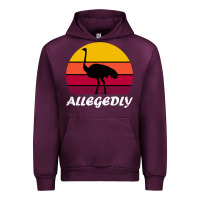 Mauve Wine retro vintage allegedly ostrich Urban Hoodie - linhVisuals