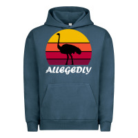 Pigment Midnight Navy retro vintage allegedly ostrich Urban Hoodie - linhVisuals