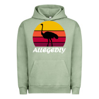 Pigment Oil Green retro vintage allegedly ostrich Urban Hoodie - linhVisuals