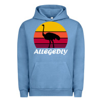 Pigment Pebble Blue retro vintage allegedly ostrich Urban Hoodie - linhVisuals