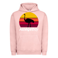 Pigment Salmon retro vintage allegedly ostrich Urban Hoodie - linhVisuals