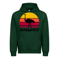 Forest Green retro vintage allegedly ostrich Urban Hoodie - linhVisuals