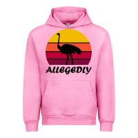 Fuchsia Pink retro vintage allegedly ostrich Urban Hoodie - linhVisuals
