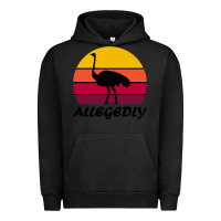 Pigment Black retro vintage allegedly ostrich Urban Hoodie - linhVisuals