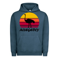 Pigment Midnight Navy retro vintage allegedly ostrich Urban Hoodie - linhVisuals