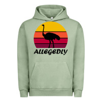 Pigment Oil Green retro vintage allegedly ostrich Urban Hoodie - linhVisuals