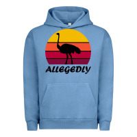 Pigment Pebble Blue retro vintage allegedly ostrich Urban Hoodie - linhVisuals
