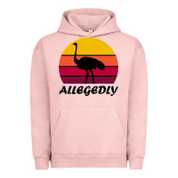 Pigment Salmon retro vintage allegedly ostrich Urban Hoodie - linhVisuals