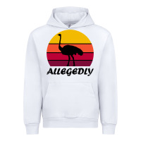 White retro vintage allegedly ostrich Urban Hoodie - linhVisuals