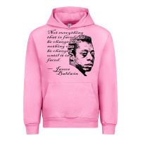 Fuchsia Pink james baldwin Urban Hoodie - linhVisuals
