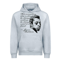 Heather Grey james baldwin Urban Hoodie - linhVisuals