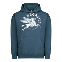 Pigment Midnight Navy ivory pegasus Urban Hoodie - linhVisuals