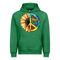 Emerald Hippie Soul with Sunflower and Leopard Background Urban Hoodie - JahusDesignShop